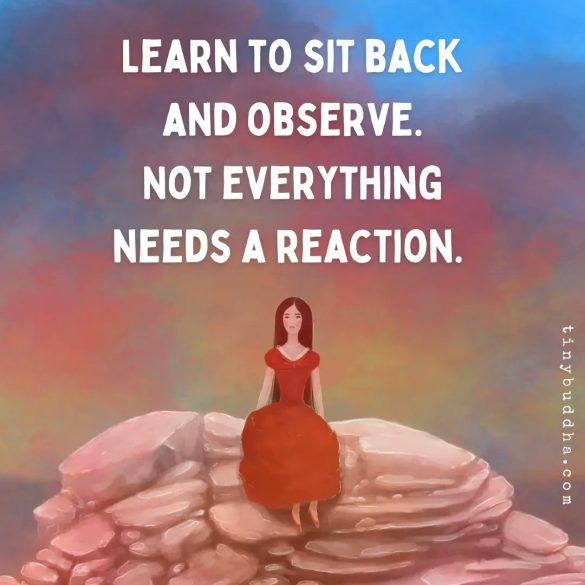 Learn to Sit Back and Observe. Not Everything Need - Tymoff